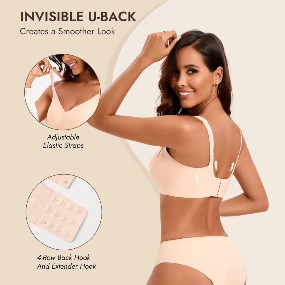 Teargem Ultra-Thin V Neck Jelly Strip Bra