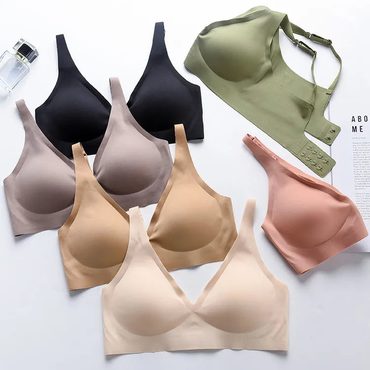 Teargem Ultra-Thin V Neck Jelly Strip Bra