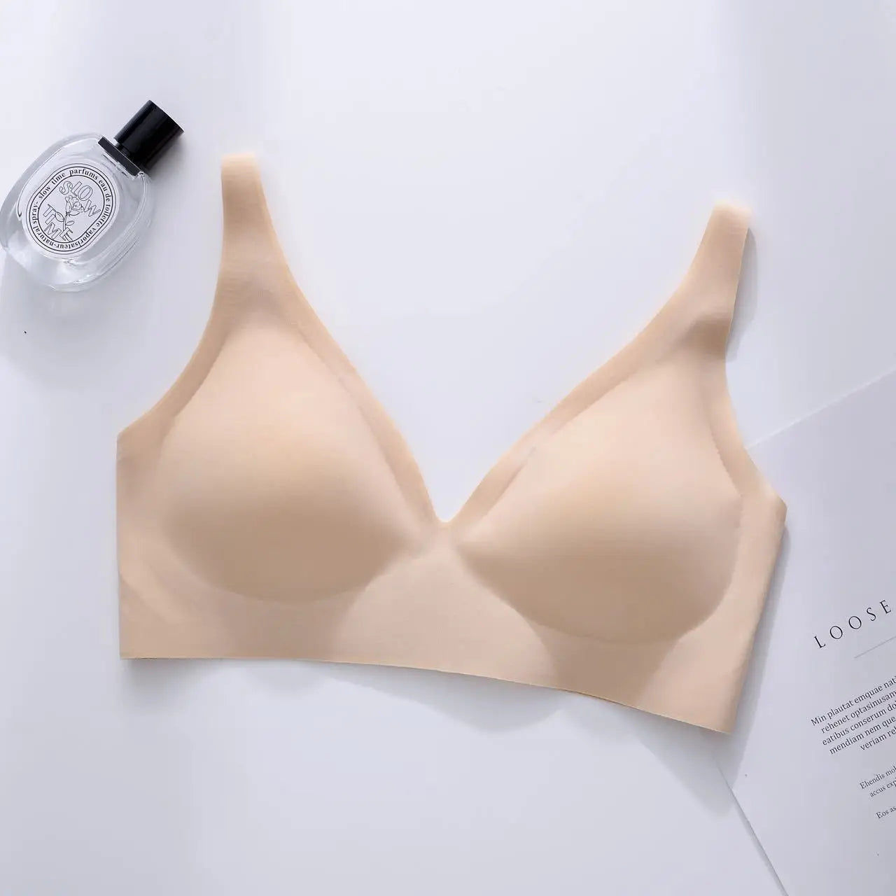 Teargem Ultra-Thin V Neck Jelly Strip Bra