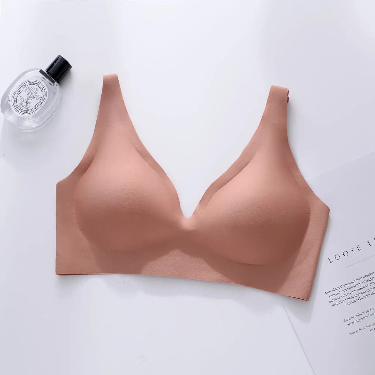 Teargem Ultra-Thin V Neck Jelly Strip Bra