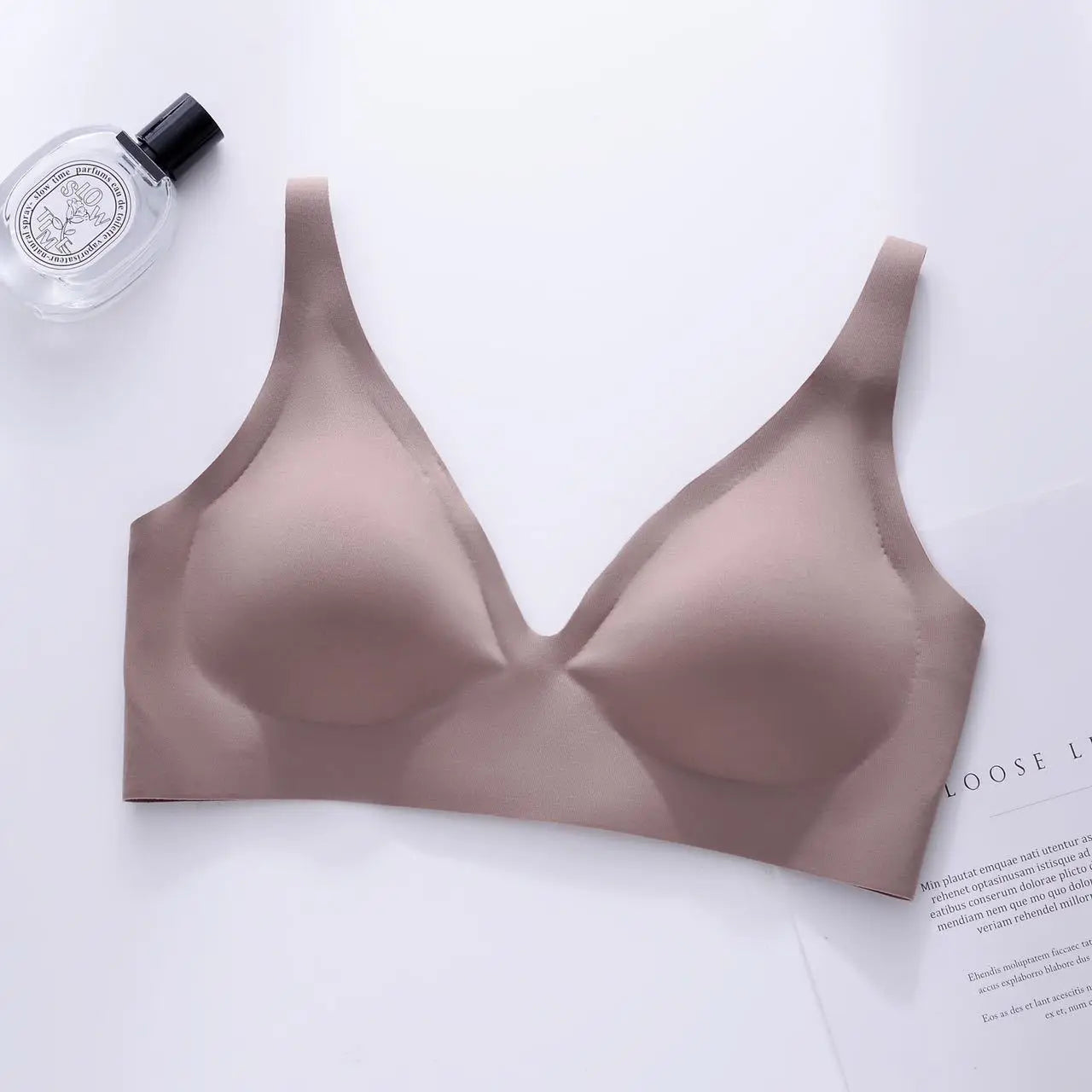 Teargem Ultra-Thin V Neck Jelly Strip Bra