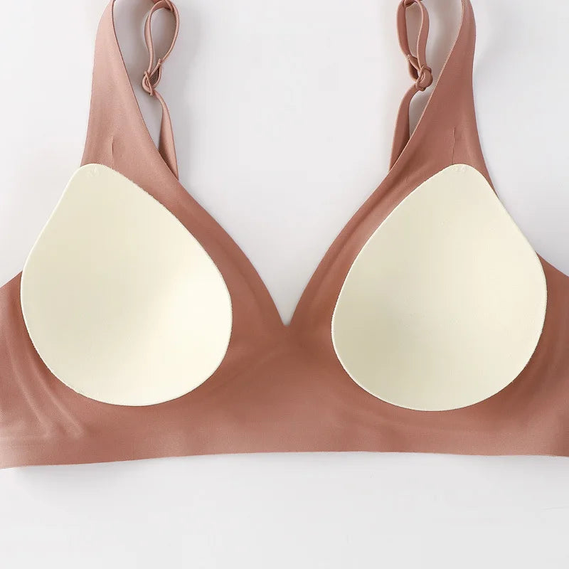 Teargem Ultra-Thin V Neck Jelly Strip Bra