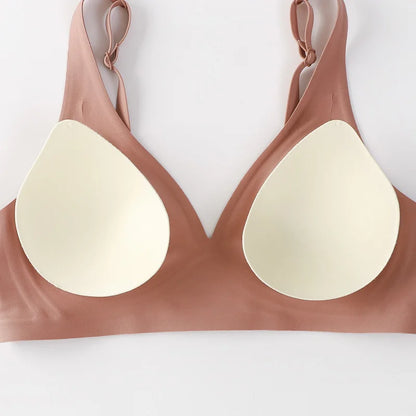 Teargem Ultra-Thin V Neck Jelly Strip Bra